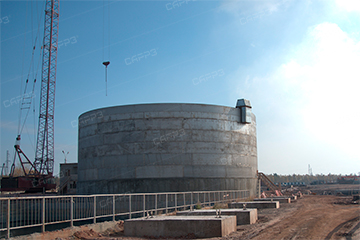 Процесс монтажа вертикальных резервуаров в Братске